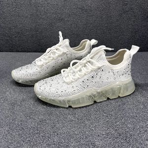 Steve Madden Fashion Sneakers Womens 6.5 M White‎ Silver Danaly Rhinestone